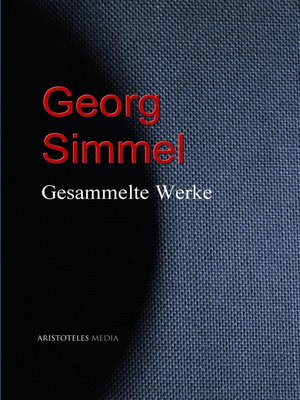 cover image of Gesammelte Werke Georg Simmels